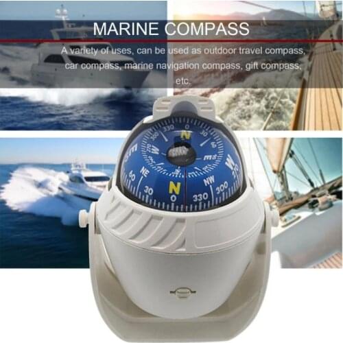 Car Compass Ball With Bracket Car Compass Yacht Compass With Magnetic Declination Adjustment Function With Light