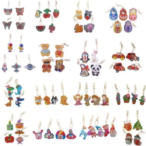 Diy Butterfly Bear Keychain Full Drill Special Diamond Painting Keyrings For Woman Bag Christmas Birthday Gift diamond art