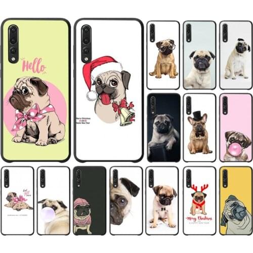 Carlino Pug Dog Puppy Phone Case For Huawei P20 P30 P40 lite Pro P Smart 2019