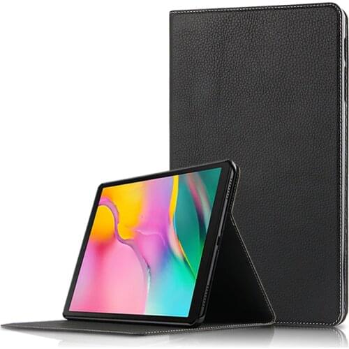 Case Cowhide For Samsung Galaxy Tab A 8.0 2019 SM T290 SM-T290 SM-T295 SM-T297 8"Tablet Protect Cover Shell Genuine Leather Case