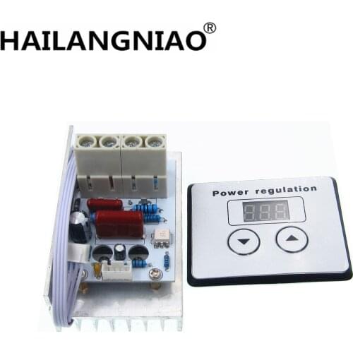 10000W Voltage Controller SCR Digital Voltage Regulator Speed Control Dimmer Thermostat AC 220V 80A