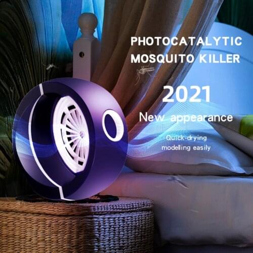 Photocatalyst Silent LED Fly Bug Insect Trap Light Pest Control USB Mosquito Repellent Killer Lamp for Home Room Office