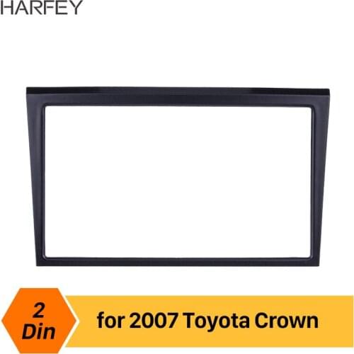 Harfey double Din Car Radio Fascia Frame For 2007 Toyota Crown 173*98mm Refitting Dash Mount Kit GPS DVD Player Cover Panel