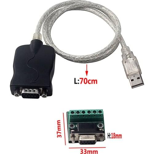 USB 2.0 to RS485 RS-485 DB9 COM Serial Port Device Converter Adapter Cable High Speed PL2303 USB2.0 5Mbp Cord 70cm Dropship