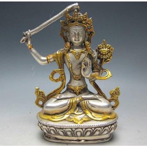 Chinese Silver Buddha Statue