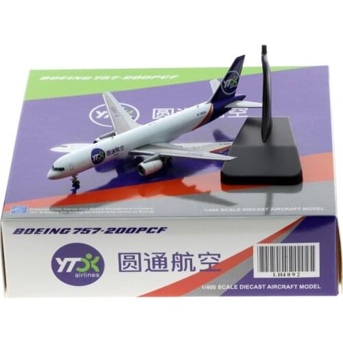 1:400 Alloy Collectible Plane Gift JC Wings LH4092 LH4092 YTO Cargo Boeing B757-200PCF Diecast Aircraft Model B-2859 With Stand