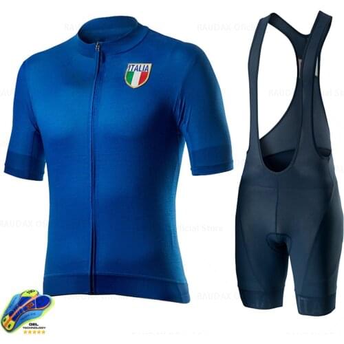 2021 Italian National Team Short SLeeve Jersey Cycling Jersey Set Mens Cycling Clothing MTB Cycling Bib Shorts Triathlon Jersey