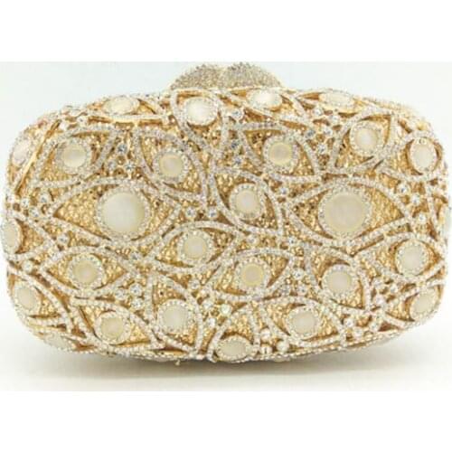 Fashion wedding Bridesmaid Clutch Bag gold full Crystal diamond party banquet Evening Bag dinner clutch purse for lady wallets