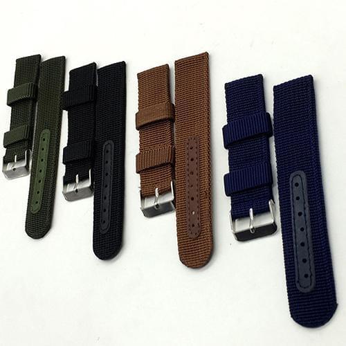 18mm/20mm/22mm/24mm Mens Military Nylon Wrist Watch Band Buckle Strap watch band buckle страпон безремневой 2020