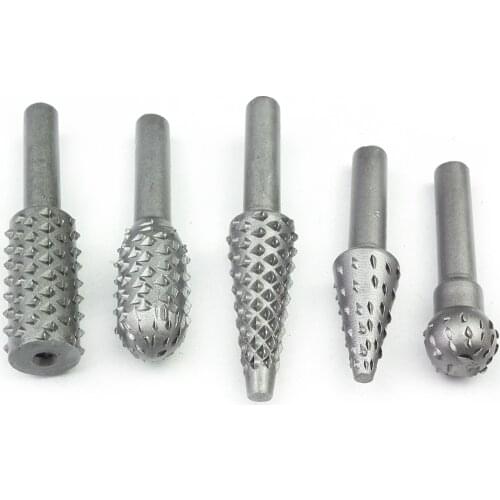 5pcs HSS drill bit set woodworking rasp tools milling cutter woodwork dremel Power Tools wood drill engraving grinding head