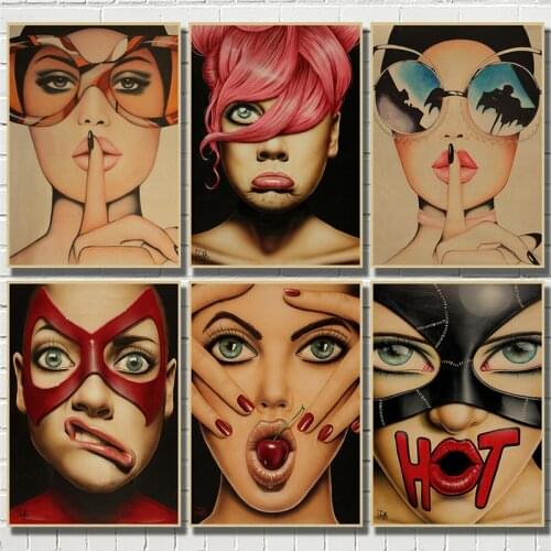 Sexy Woman Wall Art Canvas Painting Nordic Poster Wall Pictures For Living Room Home Decor