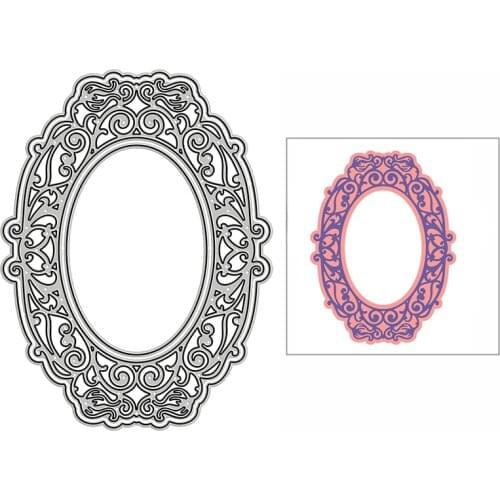 New Lacy Oval Frame Craft Embossing Mold 2021 Metal Cutting Dies for DIY Decorative Scrapbooking Album Card Making No Stamps