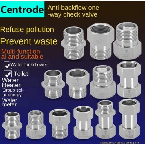 Toilet Anti-backflow Check Valve Copper One-way Water Inlet Valve Water Heater Water Meter Horizontal Vertical Check Valve