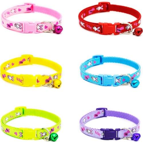 Cat Collar With Bell Breakaway Dog Collars For Cats Chihuahua Kittens Puppy Collars Pet Safety Cat Leash Dog-Collar Pet Products
