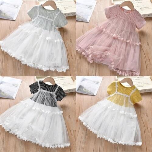 1-6 Years Baby Girls Dresses Clothes Kids Summer Princess Dress Children Party Pageant Children Dress Outfit