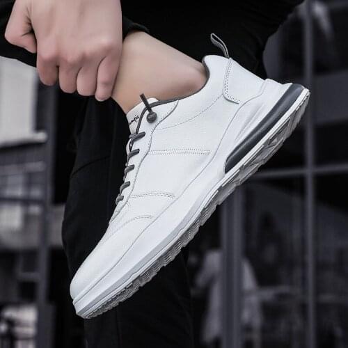 Para men white hombre male Sneakers shoes spring Casual on Fashionable breathable fashion summer slip sport leather trainers s