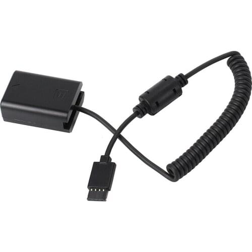DJI to NP-FW50 Dummy Battery Power Adapter Converter DC Couple Adapter Cable for Sony A6000