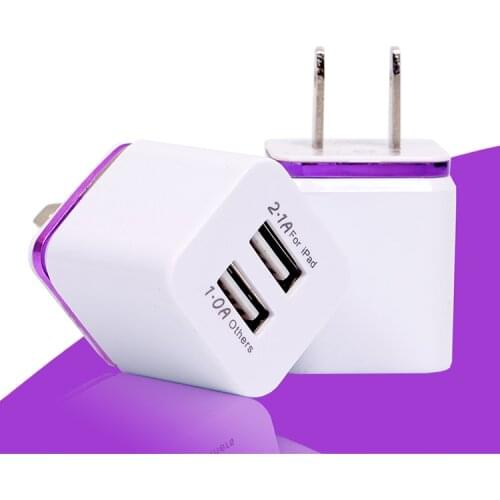 XQF Walkie Talkie Gift 3 --USB Wall Charger Adapter 5V 2.1/1A Dual USB Charger for ipad iPhone HTC EU US Plug Smart Mobile Phone