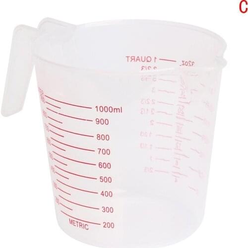 EZLIFE Plastic Transparent Measuring Cup with Scales CHW4399 1000ML Measurement 250ML Kitchen Laboratory Tools Cup 500ML R4O1
