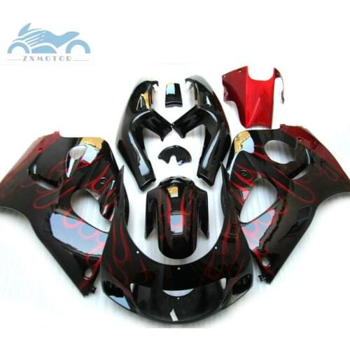 Custom fairings for SUZUKI GSXR 600 GSXR750 1996 1997 2000 SRAD motorcycle sport fairing kit GSXR600 96-00 red flames bodywork