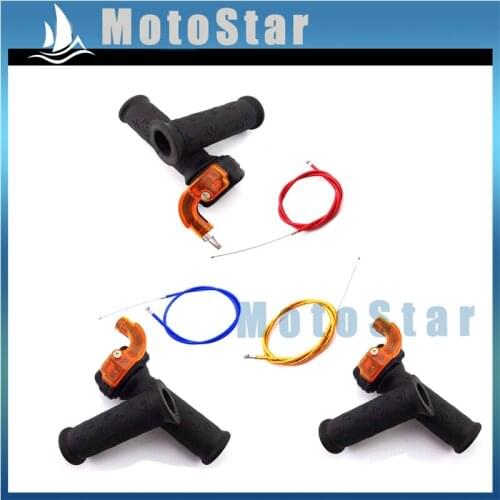 Twist Throttle Accelerator Grip + Throttle Cable For 43cc 47cc 49cc Quad Pocket Bike Mini Dirt Bike