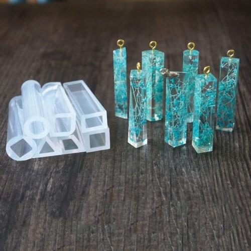 Transparent Liquid Silicone Mold DIY Resin Jewelry Pendant Lanugo Mold Resin Molds for Jewelry Necklace Pendant Supplies