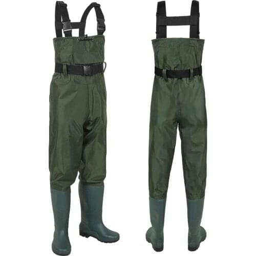 Unisex Fishing Waders Breathable Non-slip Waterproof Stocking Foot Fly Fishing Chest Waders Pants One-piece Trousers For Fishing