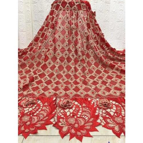 Swiss tulle lace with stone Africa Nigeria dry lace fabric High quality cotton lace fabric D4215