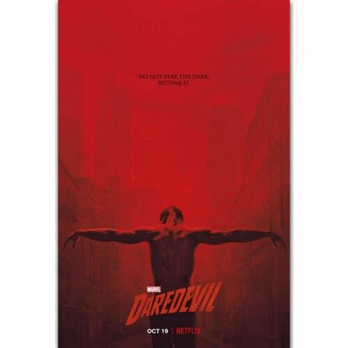 Daredevil Season 3 Horror TV Series Show Charlie Cox Silk Cloth Poster Art Bedroom Decoration