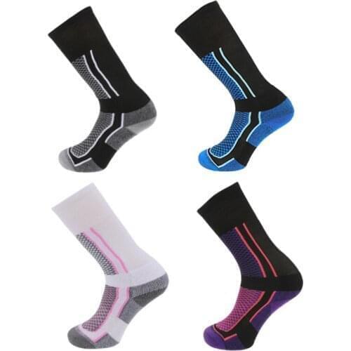 Cycling Socks 1 Pair Winter Warm Thermal Ski Socks Unisex Cotton Warm Long Socks Adult Breathable Snowboard Skiing Soccer Socks