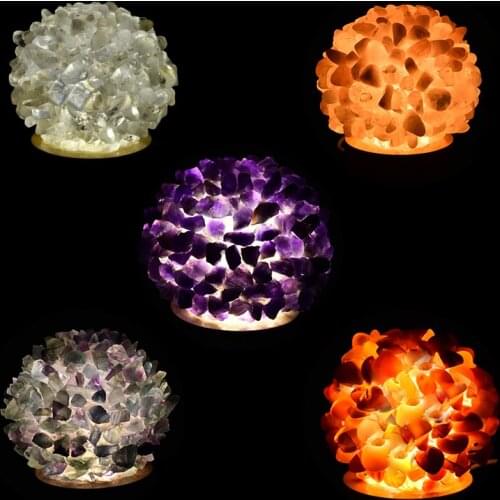 1PC natural crystal mineral jewelry lamp, beautiful family home study decoration romantic couple holiday DIY gift