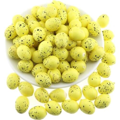 Gresorth 100pcs Fake MINI Eggs Decoration Artificial Quail / Pigeon Egg Food Toy Home Kitchen Restaurant Show - Yellow