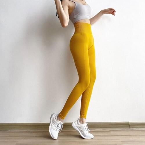 2021 Energy Seamless Leggings Women Fitness Running Yoga Pant High Waist Tummy Control Push Up Fitness Leggings Sport Gym Wear