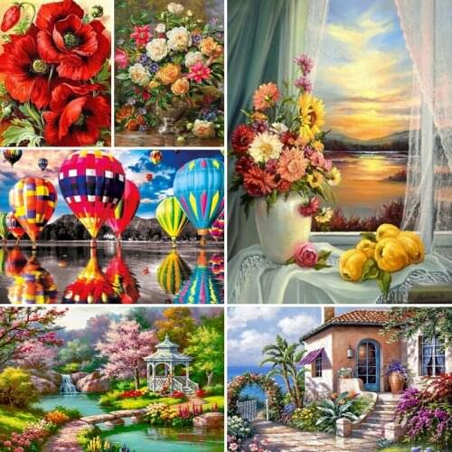 30x40x50x60x70 diamond painting 5D Full Square embroidery mosaic Cross Stitch Landscape flower tree DIY home Decoration gift