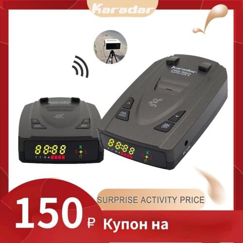 Karadar Anti Radar Detector Car Speed Signature Mode with English Alarm Warning LED for USA,EU,SEA PRO960