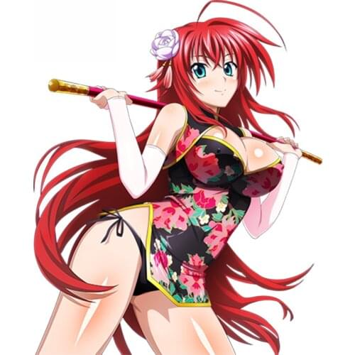 Dawasaru Car Styling Super 3D Sexy Girl High School DxD Anime Rias Gremory Render Euro Drift Decal Waterproof Car Sticker,13cm