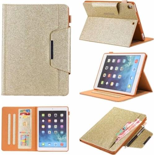 For IPad 10.2 inch 2019 Case Fundas Fashion Glitter Bling PU Leather Tablet Protect Shell Smart Auto Sleep Wake Stand Cover +pen