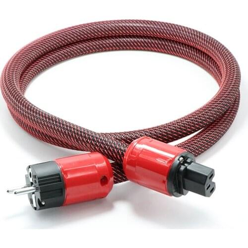 Hi-end OFC silver plated EU AC audio power cable,P-330E C-330 schuko power plug extension cable,audiophile DIY