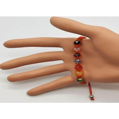 Crystal seven color thread braid bracelet seven star array bracelet for men and women lucky to ward off evil gather wealth