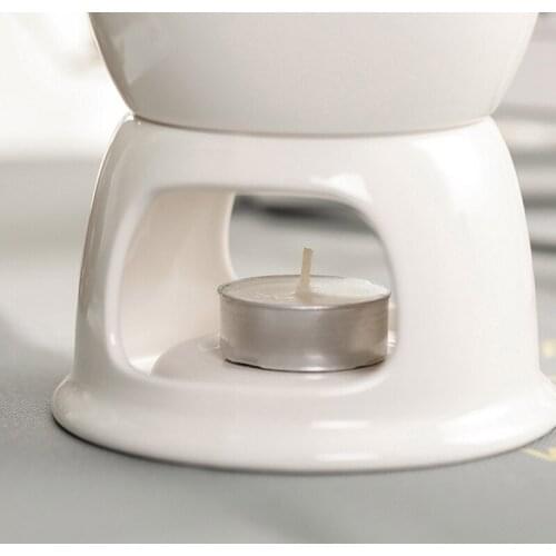 Ceramic Chocolate Fondue Set Ice Cream Cheese Pot Set Porcelain Melting Pot 95AA