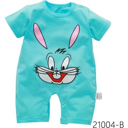 Summer Newborn Baby Romper Soild Color Baby Clothes Girl Rompers Cotton Short Sleeve O-neck Infant Boys Romper 0-24 Months