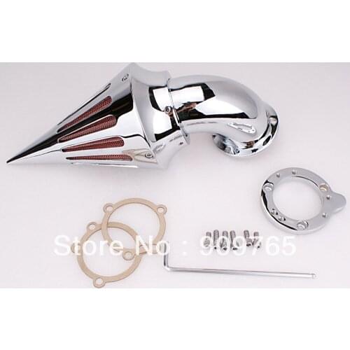 Motorcycle Chrome Spike Air Cleaner Intake Filter For Harley S&S Carburetor