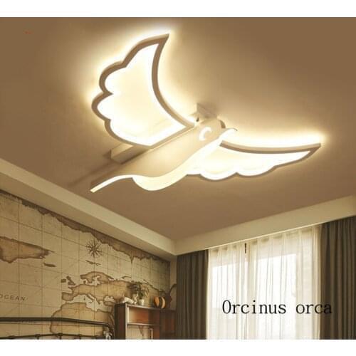 Cartoon creative bird ceiling lamp boy girl bedroom child room light Nordic personality Eagle LED ceiling lamp free shipping