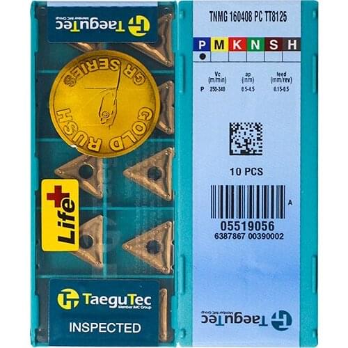 Genuine TaeguTec TNMG160408-PC TT8125 Carbide Insert Lathe CNC Tools