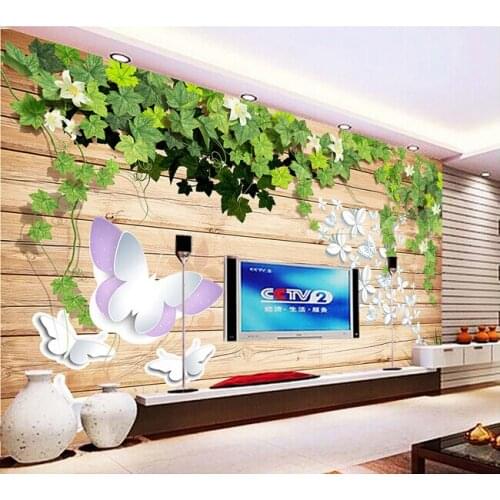 Custom 3D wallpaper, vine dream butterfly for living room bedroom TV background wall vinyl papel de parede