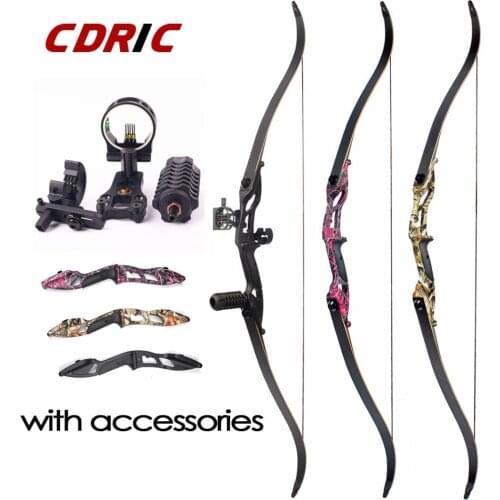 3 Color 30-50lbs F179 Recurve Bow 56" American Hunting Split Bow With DIY Accessories for Outdoor Hunting Shooting Novice Use