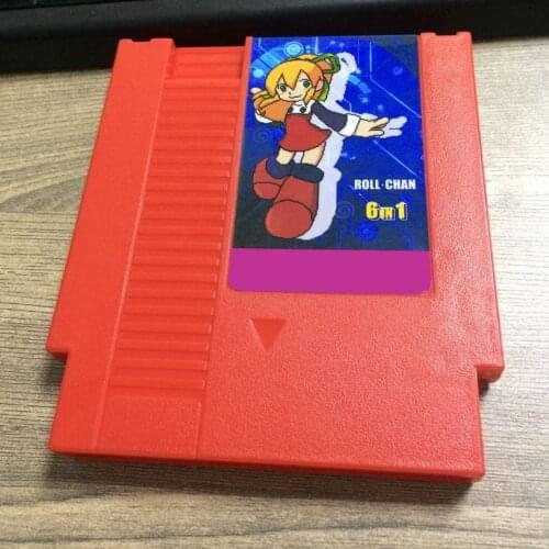 Roll Chan 6 In 1 (Roll Chan 1 2 3 4 5 6) 72pins 8bit Game card Drop shipping