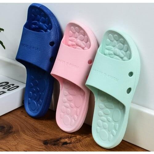 House Women Massage Slippers 2021 Summer Indoor PVC Non-slip Bathroom Slides Couples Home Shoes Men Massage Slippers