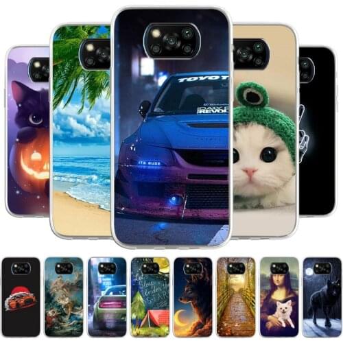 X3 Pro Silicone Case For Xiaomi Poco X3 NFC Case Painted On Xiaomi Poco M3 F3 M3 Pro Mi 11i Pocophone F1 Luxuxy Soft TPU Cover