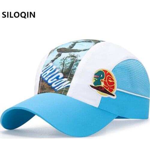 SILOQIN summer new breathable baseball caps lovely cartoons sports cap childrens hat boys girls primary school student mesh cap